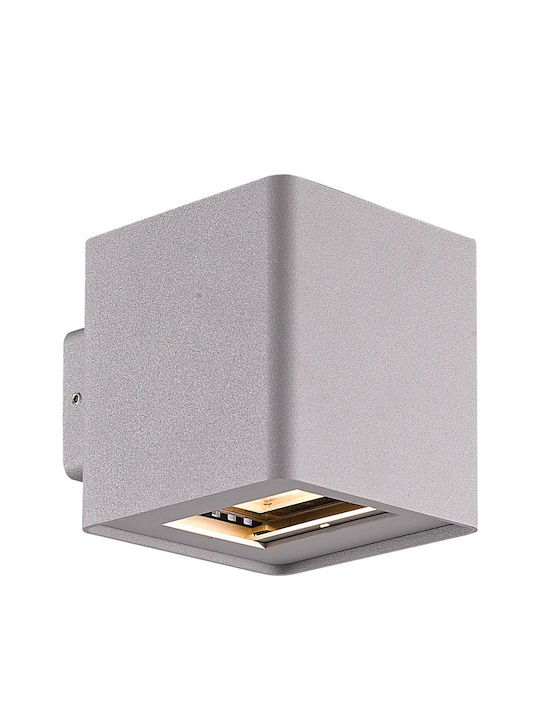 VK Lighting Επιτοίχια Εξωτερική Πλαφονιέρα LED IP54 14W με Θερμό Λευκό Φως Διπλής Δέσμης 10x10.5x11.9εκ. VK/02093/G/W - Κύρια εικόνα